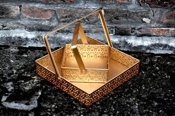Metal Square hamper basket Gift Basket Wedding Gift Dry Fruit Pack House2home
