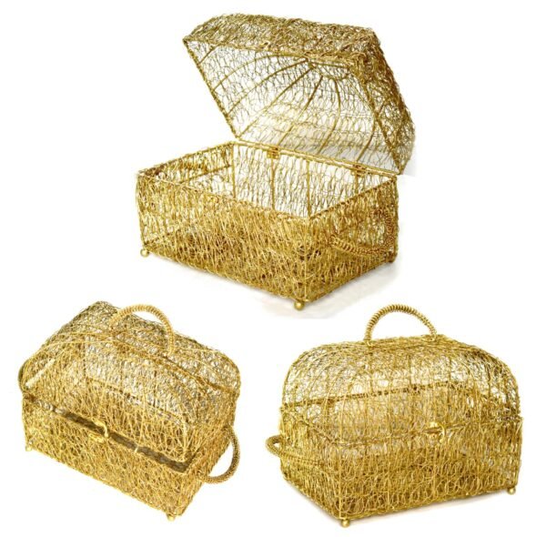 Metal Wire trunk Hamper Basket Gift Box House2home