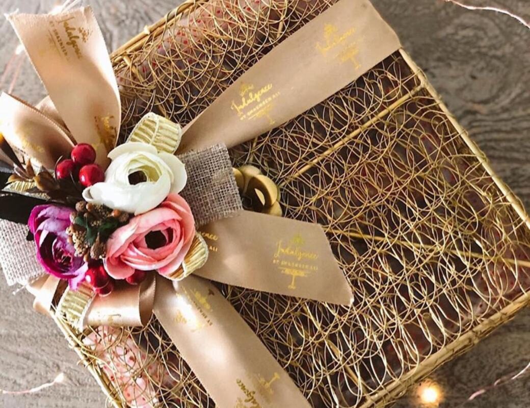 Wire Mesh Gift Box Gold Hamper Basket Gift Pack Chocolate Box Wedding Gift House2home