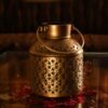 Lantern, Candle Holder, T-light Holder, Traditional Lantern, Modern Lantern, Antique Gold, House2home, h2h , Hanging Lantern, Moroccan, hanging Lantern, Dhuni, Balti Lantern, Carved Lantern, Milk Cane