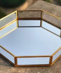 Brass Terrarium Glass Mirror Tray Gift Chocolate Tray House2home h2h