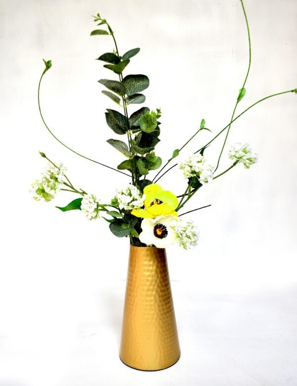 Hammered Flower Pot, Vase, Golden Vase, Planter, Decorative, Accent, House2home, h2h, Small Vase. Table Decorative, Home Decor, Decoration, house2home, h2h