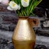 Hammered Flower Pot, Vase, Golden Vase, Planter, Decorative, Accent, House2home, h2h, Small Vase. Table Decorative, Home Decor, Decoration, house2home, h2h, pear flower pot,