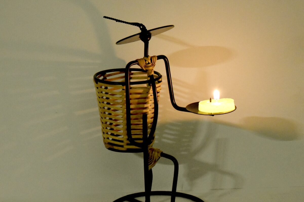 Basket Lady Candle Holder, Bunda Lady Tlight Holder, Shadow Candle Holder Set, House2home, h2h, Modern Candle Holder, Table Decor, Gift, Return Gift, Christmas Decoration, Christmas Decoration, Traditional Craft, Diwali, Home Décor, Shadow Diya, pen Stand, Spoon Stand