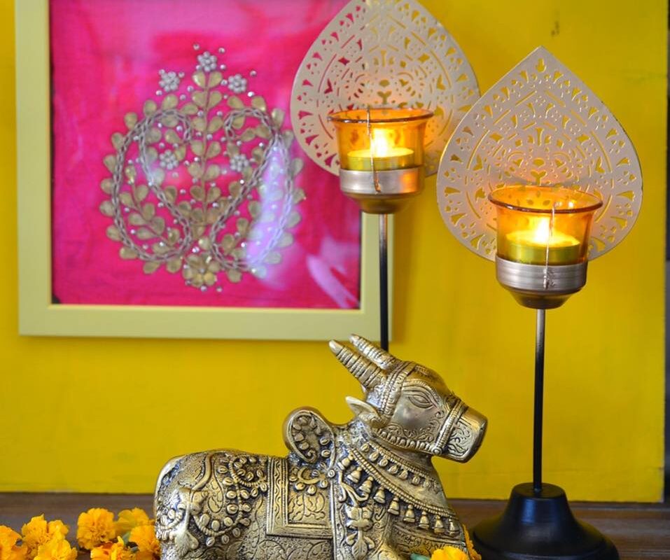 Gold Candle Holder, Tlight Holder, Modern Candle Holder, House2home, h2h , Hanging Lantern, Modern Candle Holder, Modern Lantern, Shadow Lantern, Table Decor, Abstract, Peacock Candle Holder, Home Decor, Decorative