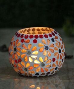 Mosaic Candle Holder, Glass Candle Holder, Votive Holder, T-Light Holder, Decorative, Plant Holder, Vase, Pot, House2home, h2h, Diwali Decoration, Gift, House warming, Christmas Gift, Home Decor