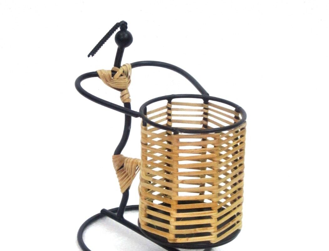 Cane Pen Stand, T-light Holder, Shadow Candle Holder Set, House2home, h2h, Modern Candle Holder, Table Decor, Gift, Return Gift, Christmas Decoration, Christmas Decoration, Traditional Craft, Diwali, Home Décor, Shadow Diya, pen Stand, Spoon Stand