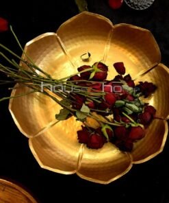 Urli, Lotus Urli, Petal Shaped Urli, Metal Urli, Hamper Basket, Gift Pack, Home Decor, Decorative, Party Decoration, Table Decor, house warming, house2home, h2h, flower decoration, lotus Urli, Hamper Pack, Gift Basket, Holiday Basket