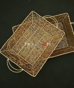 Bow Hamper, Metal Wire, Wire Box, Gift Box, Golden, Wire Mesh, Hamper BAsket, Return Gift, Gift Distribution, Diwali Gift, Wedding Pack, Truso Packing, House2home, house 2 home, h2h, hamper tray, wire mesh, golden, gold
