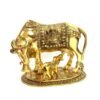 Kamdhenu Cow With Calf Idol-Antique Gold Finish - Image 7