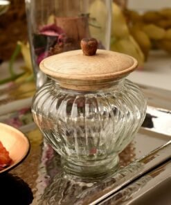 Crystal Glass Jar, Chocolate Packing, Dry Fruit Packing, Gift Box, house2home, h2h, Pen Stand, Planter, Candle Holder, Home Decor, Candy Jar, Candle Holder, Glass jar, Crystal Jar, Candle Holder with lid, Wax Jar, Gift Box, Hamper Packing, Seasonal Gifting, Diwali Gift, Hamper, Gold Jar, Air Tight Jar, Jar with Wooden Lid