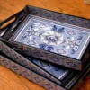 MDF Rectangle tray set (7 mm)- S/M/L Sizes - Epoxy Coated (Geometric Persian Blue) 13 Chocolate Packing, Coasters, Coated trays, Colored Wooden Trays, Cutlery Stand, Dining table, Diwali Gift, Drawer, dry fruit box, Dry Fruit Packing, Eco friendly, epoxy, Epoxy Coated, food safe, Gift box, h2h, Hamper Basket, Hamper Pack, Hamper Packing, Holiday Basket, home decor, House 2 home, house warming, House2home, Jar Set, MDF Cutlery Stand, MDF Drawer, MDF Meena Trays, MDF Printed Trays, MDF tray Manufacturers, MDF Tray Sets, MDF Trays, Meena Coated Trays, Meena Trays, Napkin Holder, Packing, Party, Platter, Printed, printed boxes, Printed Tray, Printed Tray Sets, printed trays, Raisin, Return Gift, Serving Platter, serving tray, set, snack platter, Snack Serving Stand, Square hamper Basket, tissue Holder, tray, Tray Sets, trousseau packing, water proof tray, water repellant, water Repellent finish, Wedding Gift, wood, wooden, wooden cake stand, Wooden Platter, Wooden tray, Wooden Tray Set, Seasonal Gift, MDF Tray Manufacturer, house2home, Best Price & Quality