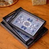 MDF Rectangle tray set (7 mm)- S/M/L Sizes - Epoxy Coated (Geometric Persian Blue) 12 Chocolate Packing, Coasters, Coated trays, Colored Wooden Trays, Cutlery Stand, Dining table, Diwali Gift, Drawer, dry fruit box, Dry Fruit Packing, Eco friendly, epoxy, Epoxy Coated, food safe, Gift box, h2h, Hamper Basket, Hamper Pack, Hamper Packing, Holiday Basket, home decor, House 2 home, house warming, House2home, Jar Set, MDF Cutlery Stand, MDF Drawer, MDF Meena Trays, MDF Printed Trays, MDF tray Manufacturers, MDF Tray Sets, MDF Trays, Meena Coated Trays, Meena Trays, Napkin Holder, Packing, Party, Platter, Printed, printed boxes, Printed Tray, Printed Tray Sets, printed trays, Raisin, Return Gift, Serving Platter, serving tray, set, snack platter, Snack Serving Stand, Square hamper Basket, tissue Holder, tray, Tray Sets, trousseau packing, water proof tray, water repellant, water Repellent finish, Wedding Gift, wood, wooden, wooden cake stand, Wooden Platter, Wooden tray, Wooden Tray Set, Seasonal Gift, MDF Tray Manufacturer, house2home, Best Price & Quality