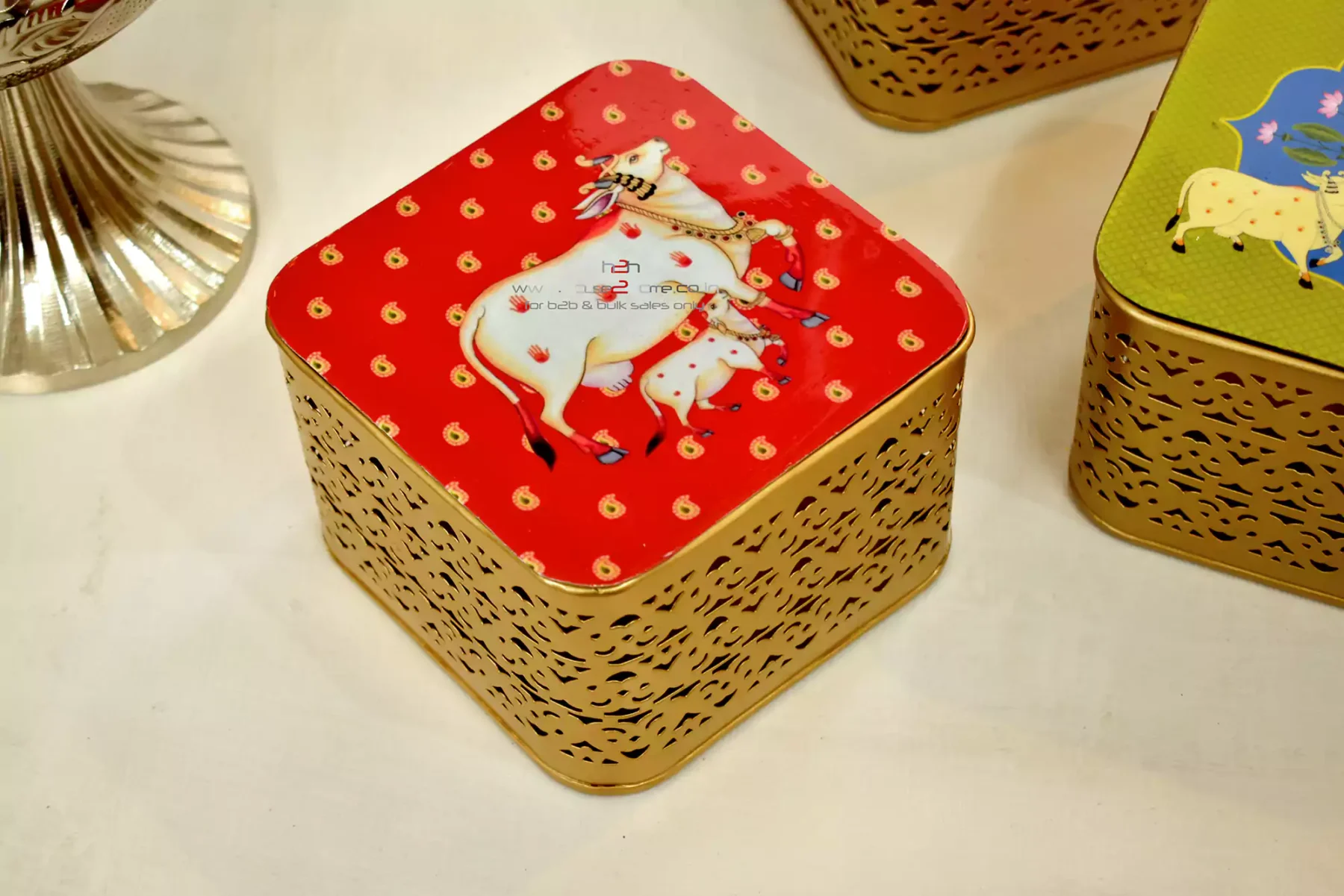 Rsenik Box Pichwai Printed Gift Box With Lid 6x4 Inches - House2home-h2h Gifts ...