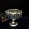 Ribbed Crystal Bowl 6x5 inch Silver/ Gold Coated 10 Ribbed Crystal Bowl 6x5 inch Silver/ Gold Coated
