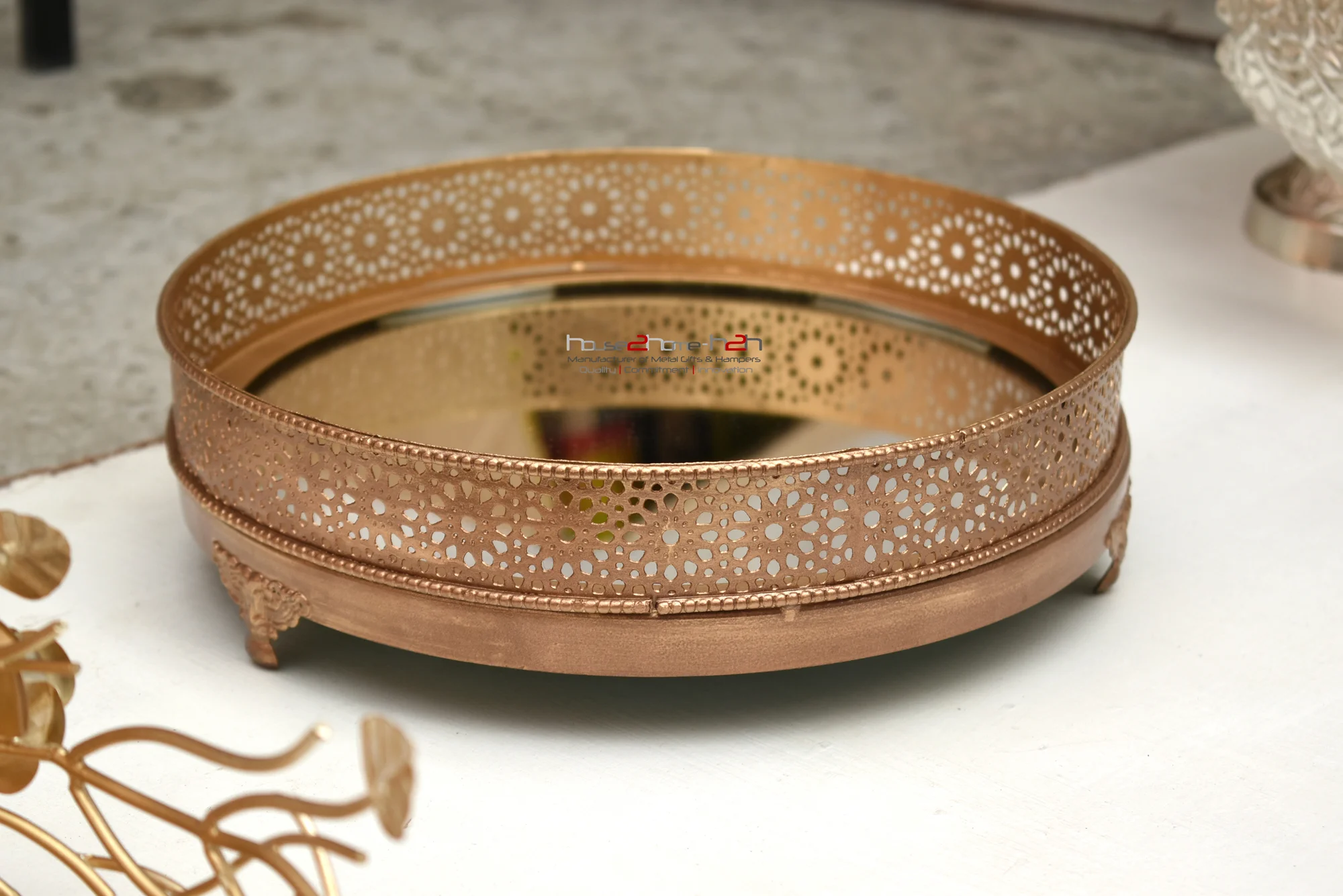 Luxe Mirror Tray - 10x3 inch Antique Gold / Rosegold 9 Best Handicraft Manufacturer, Best Metal Collection, Best Quality Gifts, Chocolate Packaging Glass Tray, Glass Tray Stand, Decorative Gift Glass Tray, Diwali Decorations, Diwali Gift, Diwali Return Gift, Dry Fruit Glass Tray, Dry Fruit Pack, Dry Fruit Packing, Elegant Glass Tray, Favors, Gift Glass Tray, Gift Distribution, Gift Pack, Silver Glass Tray, Gold Glass Tray, Golden Glass Tray, Metal Manufacturer, Gifts Manufacturer, H2H (House 2 Home), Hammered Glass Tray, Glass Tray Manufacturer, Handmade Gift, Housewarming Gift, Kitty Party Gift, Mehandi Gift, Metal Glass Tray, Metal Gifts Manufacturer, Metal Glass Tray Manufacturer, Metal Handicraft, Modern Candle Holder, Modern Glass Tray, Moradabad, Moradabad Metal, Moradabad Metal Glass Trays, Moradabad Metal Manufacturer, Packaging Glass Tray, Return Favor Gift, Return Gift, Round Glass Tray, Seasonal Gift, Small Glass Tray, Strong Glass Tray, Sturdy Glass Trays, Rakhi Gift Tray, Trousseau Packing, Truso Packing, Wedding Favor, Wedding Gift, Glass Tray with Stand, Dry Fruit Glass Tray, Snack Serving Glass Tray, Mirror Tray, Mirror Tray Stand, Decorative Gift Mirror Tray, Diwali Decorations, Diwali Gift, Diwali Return Gift, Dry Fruit Mirror Tray, Dry Fruit Pack, Dry Fruit Packing, Elegant Mirror Tray, Favors, Gift Mirror Tray, Gift Distribution, Gift Pack, Silver Mirror Tray, Gold Mirror Tray, Golden Mirror Tray, Metal Manufacturer, Gifts Manufacturer, H2H (House 2 Home), Hammered Mirror Tray, Mirror Tray Manufacturer, Handmade Gift, Housewarming Gift, Kitty Party Gift, Mehandi Gift, Metal Mirror Tray, Metal Gifts Manufacturer, Metal Mirror Tray Manufacturer, Metal Handicraft, Modern Candle Holder, Modern Mirror Tray, Moradabad, Moradabad Metal, Moradabad Metal Mirror Trays, Moradabad Metal Manufacturer, Packaging Mirror Tray, Return Favor Gift, Return Gift, Round Mirror Tray, Seasonal Gift, Small Mirror Tray, Strong Mirror Tray, Sturdy Mirror Trays, Rakhi Hamper, Trousseau Packing, Truso Packing, Wedding Favor, Wedding Gift, Mirror Tray with Stand, Dry Fruit Mirror Tray, Snack Serving Mirror Tray.