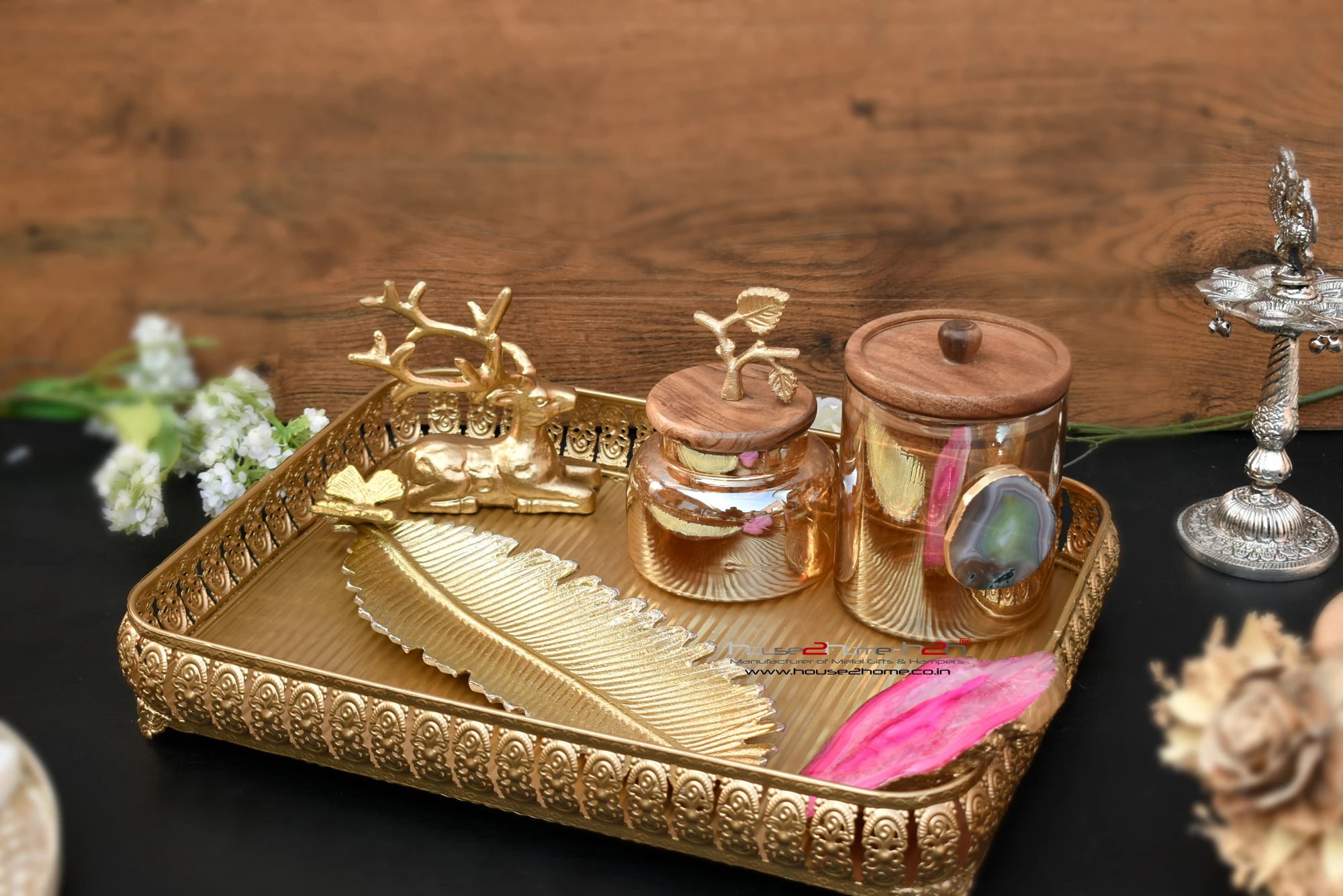 Aurelia Deer Bowl Decor / Gifts 6x4 inch - Gold - Image 4