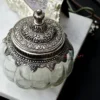 Maharani Keepsake Glass Jar with Metal Lid 5×5 inches Silver / Gold 18 Maharani Keepsake Glass Jar with Metal Lid 5×5 inches Silver / Gold