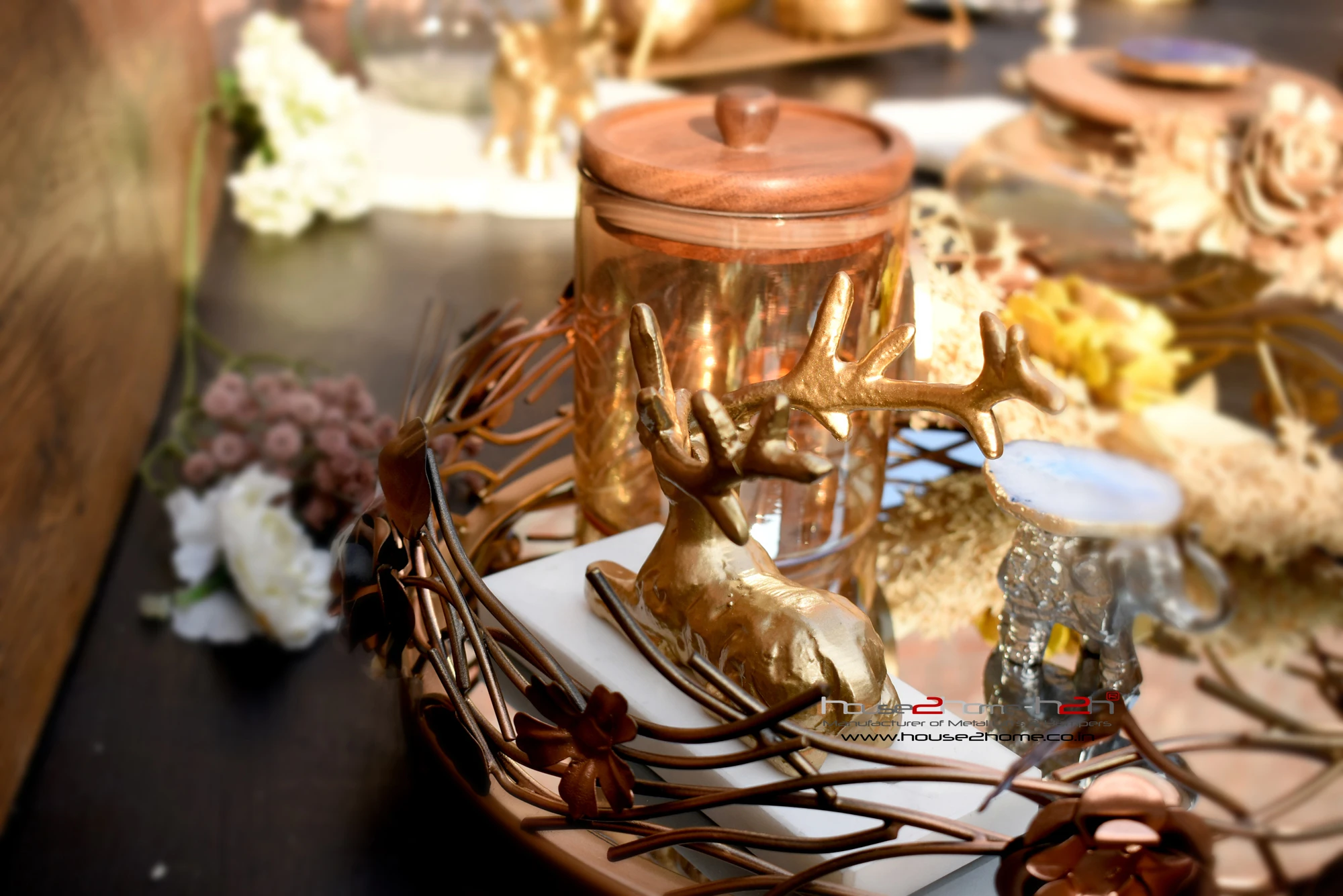 Aurelia Deer Bowl Decor / Gifts 6x4 inch - Gold - Image 6