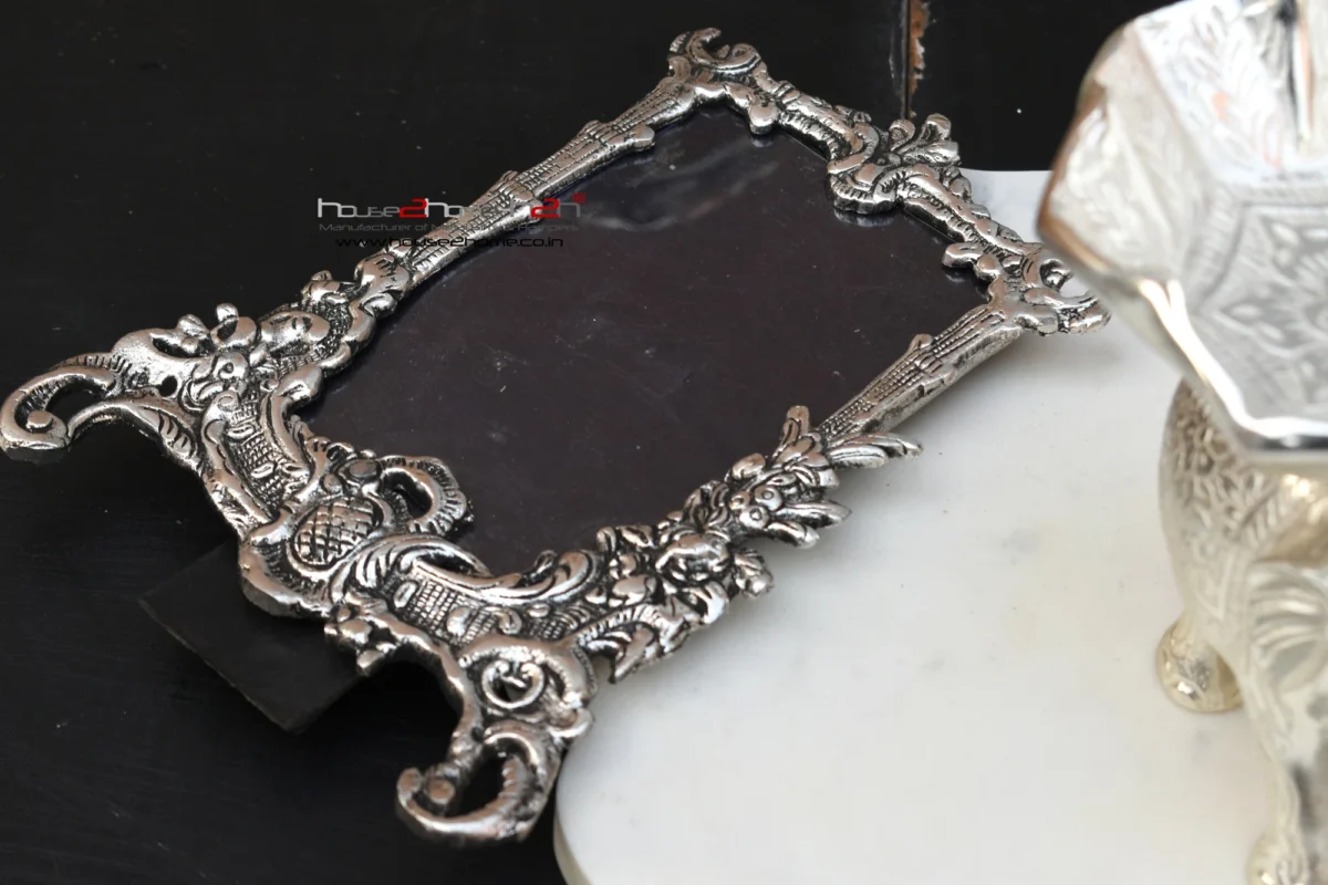 Alternative view of Elegance Photo Frame Antique Silver Coated - 6x4 inch