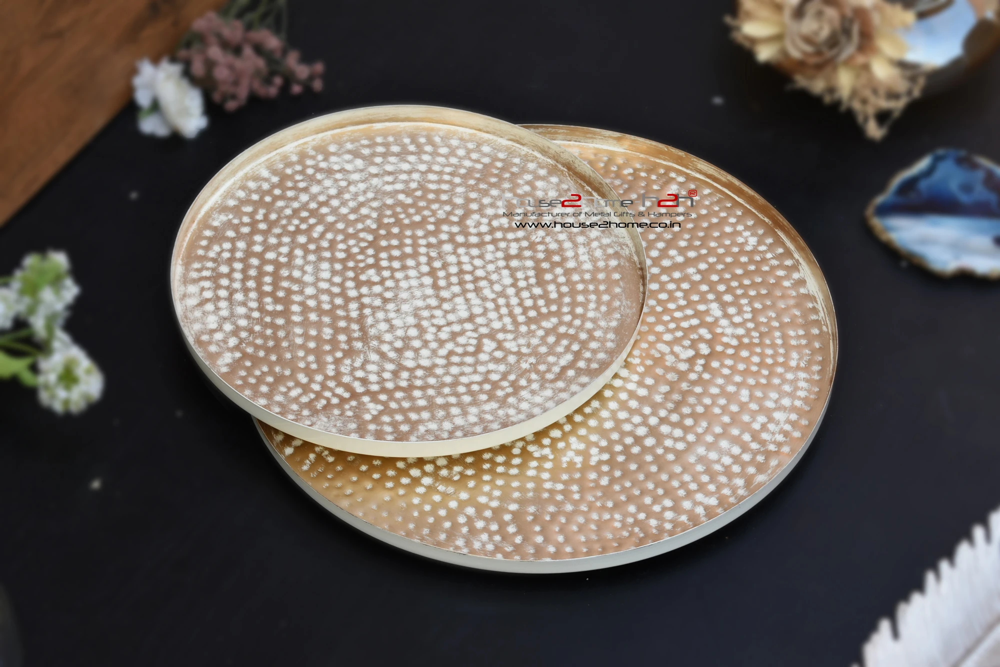 Thalika Hamper Base / Round Hamper Platter with raised border & bottom - 12, 15 inch 6 Thalika Hamper Base / Round Hamper Platter with raised border & bottom - 12, 15 inch - Image 4