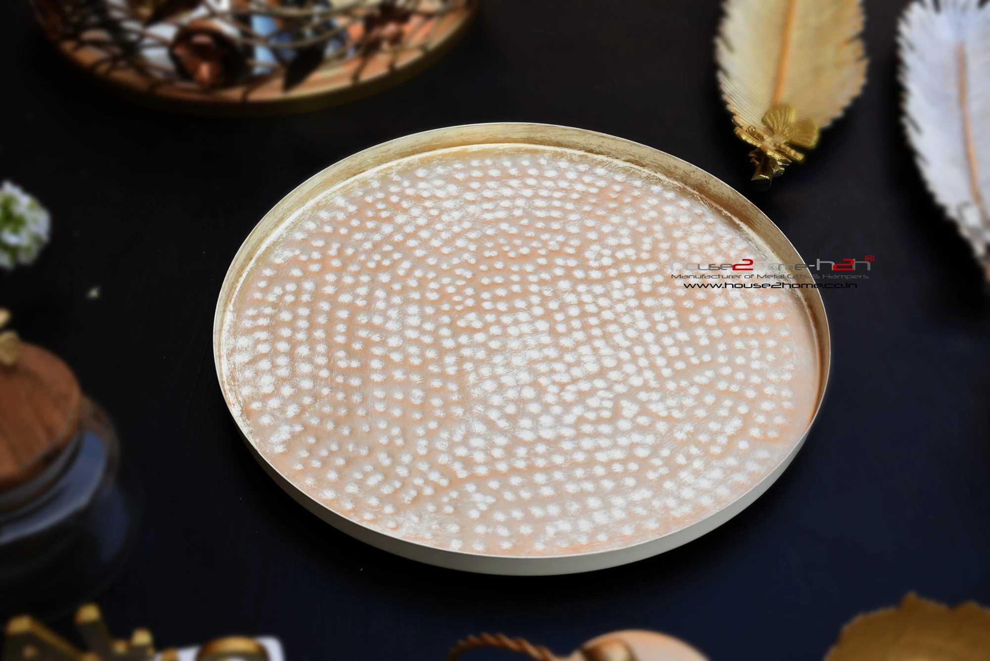 Thalika Hamper Base / Round Hamper Platter with raised border & bottom - 12, 15 inch 7 Thalika Hamper Base / Round Hamper Platter with raised border & bottom - 12, 15 inch - Image 5