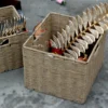 jute basket living room decor, rustic storage basket, jute home decor India, jute basket shelf decor, decorative jute basket, natural fibre storage basket
