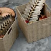 jute hamper basket, jute organizer basket, handwoven jute basket, house2home jute basket, natural jute storage basket, square jute basket, eco friendly storage basket