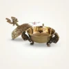 Sophisticated brass peacock burner, a distinguished corporate gift for high-value clients and associates.