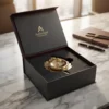 An exquisite brass leaf diya set showcasing smooth metallic curves and traditional styling.