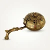 Traditional brass incense burner for Diwali and Dhanteras pooja décor with handcrafted detailing.