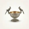 Elegant German silver bird bowl, a sophisticated choice for premium shaadi return gift hampers and wedding trousseaus.