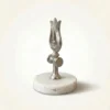 German silver Trishul with Damru for Diwali and Dhanteras gifting, adding spiritual elegance to festive décor.