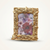 Handcrafted brass finish metal picture frame featuring detailed butterfly and floral accents by House2Home.