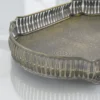 Mora Tara Tray Nickle Antique/ Brass Antique 15"x11" - Image 6