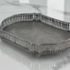 Mora Tara Tray Nickle Antique/ Brass Antique 15"x11" - Image 2