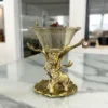 Elegant brass elephant bowl displayed for Griha Pravesh housewarming sets and sacred religious pooja ceremonies.