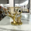 Brass elephant design decorative bowl centerpiece featuring intricate metal craftsmanship from our Moradabad factory.