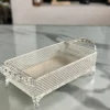 Ornate German silver mesh container set arranged for luxury wedding return gifts and shaadi ceremony hampers