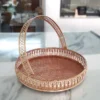 Ornate brass basket styled for luxury wedding return gifts, trousseau hampers, and shaadi ceremony setups.