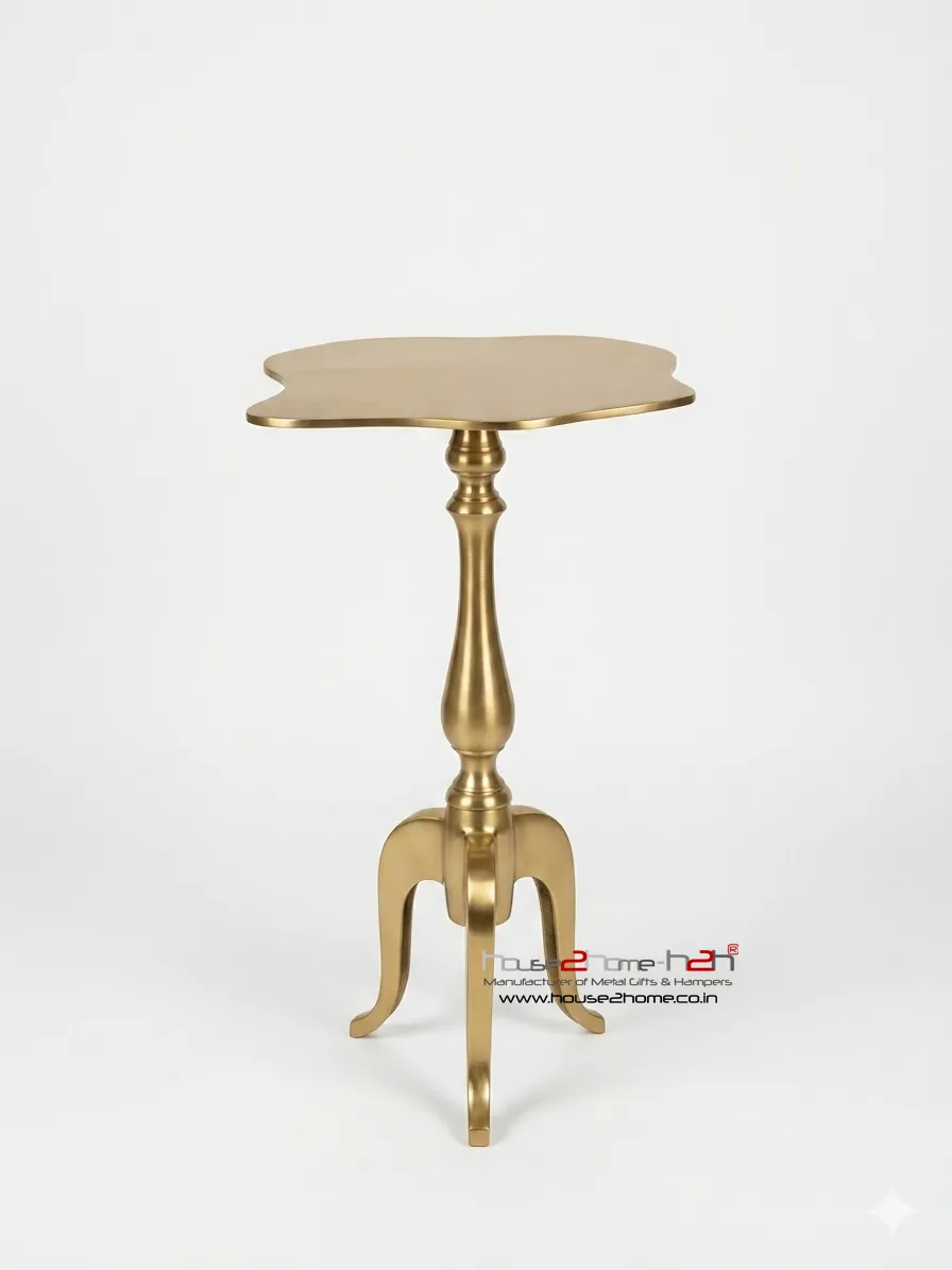 Pewter Side Table-15"x11"x24"-inches / Antique Finish - Image 2