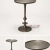 SATURN Side Table -16x16x21-inches/ Antique Brass Finish. - Image 4