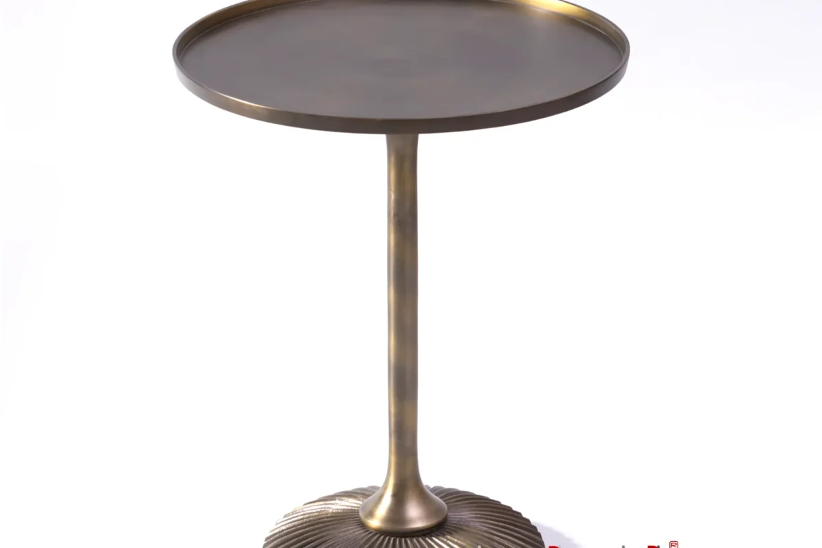 Antique Brass Finish/Side Table-17"x17"x22"-inches