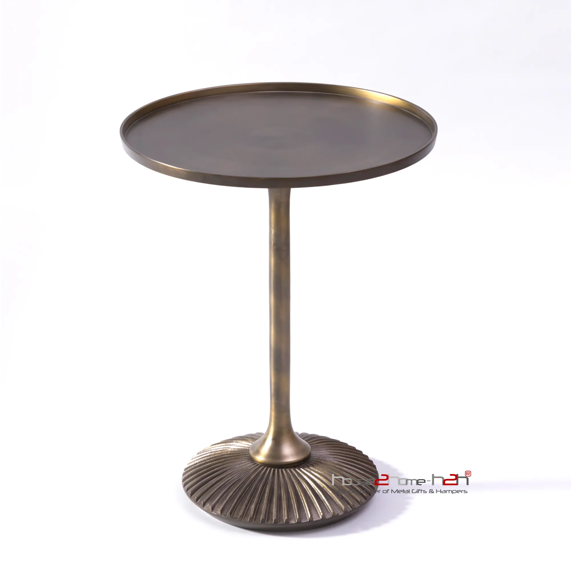 Antique Brass Finish/Side Table-17"x17"x22"-inches