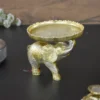 GajRaj Kamalam - Large German Silver Elephant with Platter – 8x8x7.5 inch - Image 2