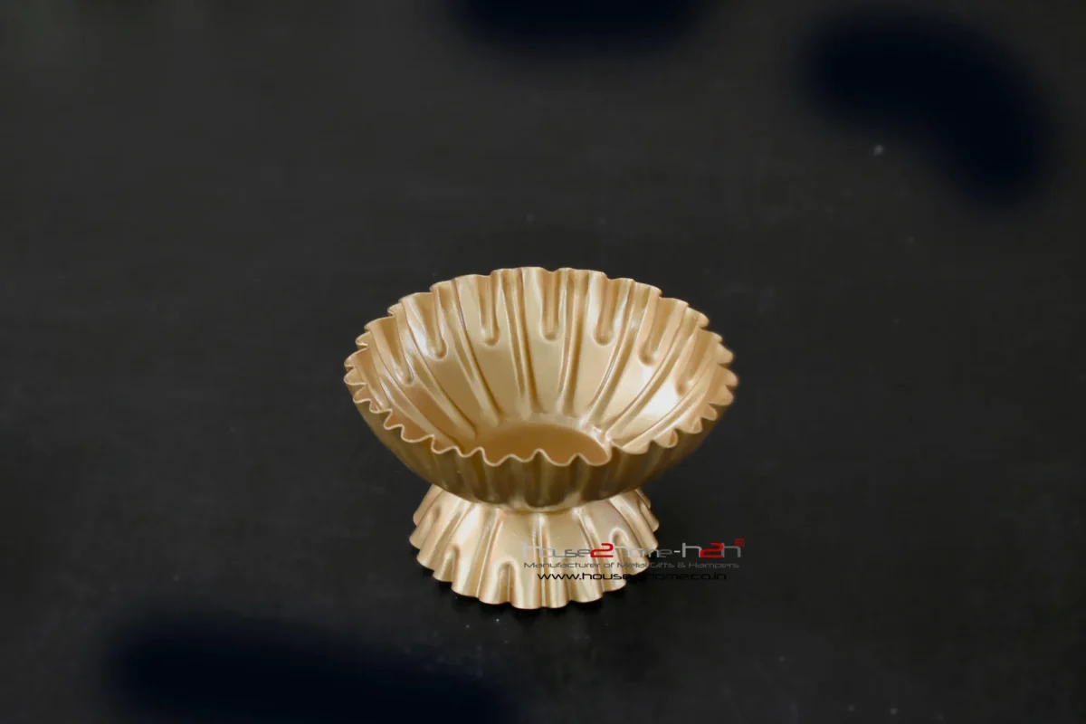 Alternative view of Cup Cake Holder / Ribbed Metal Bowl / 4.4"x2.4"-Inch