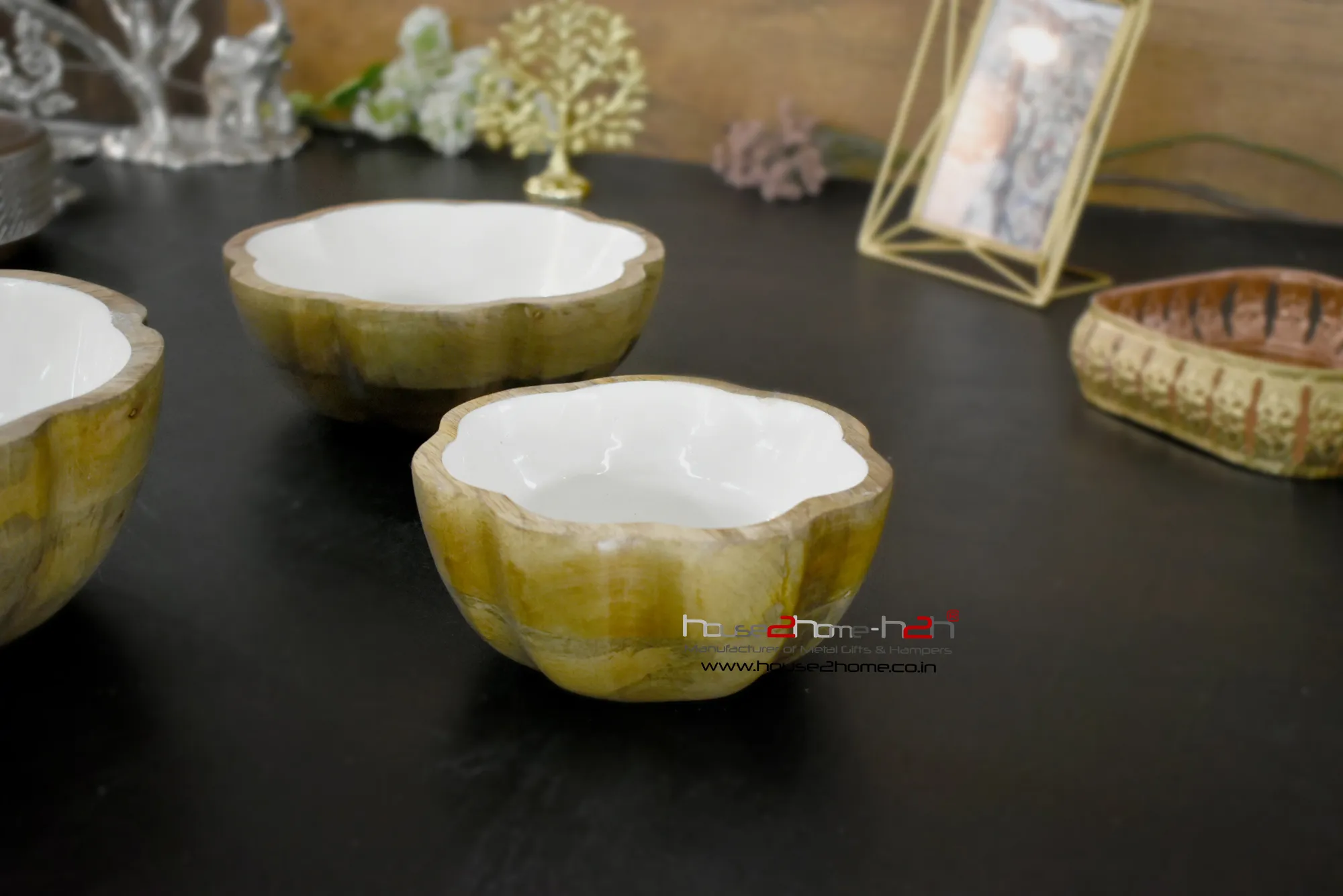 Wooden Bowls - Serving / Decorative Purpose/ 10x10/8x8/6x6 -inch - Set of 3 - Image 3