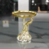 Royal brass peacock pedestal platter designed for luxury wedding return gifts and shaadi hampers