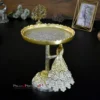 Morvika - German Silver Platter & Gold & Silver Fusion / Cake Stand / Gift Hamper – 9.5x8 inches - Image 8