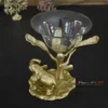 Jungle Safari Elephant With Glass Bowl- 8.6x9x9 - Image 8